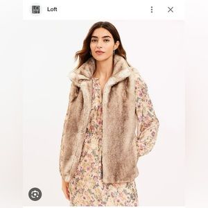 NWT LOFT faux fur vest